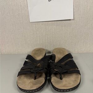 Croft & Barrow Women's Stork Slip On Comfort Slide Sandals Black Size:9M